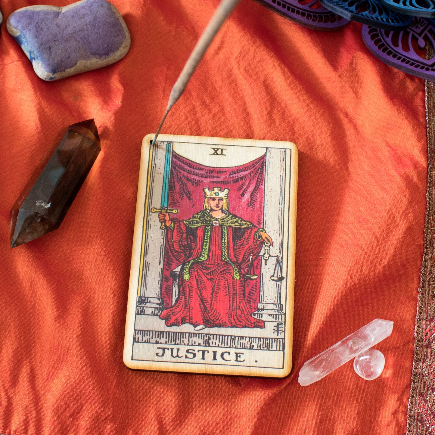 The Justice Tarot Incense Holder Tray