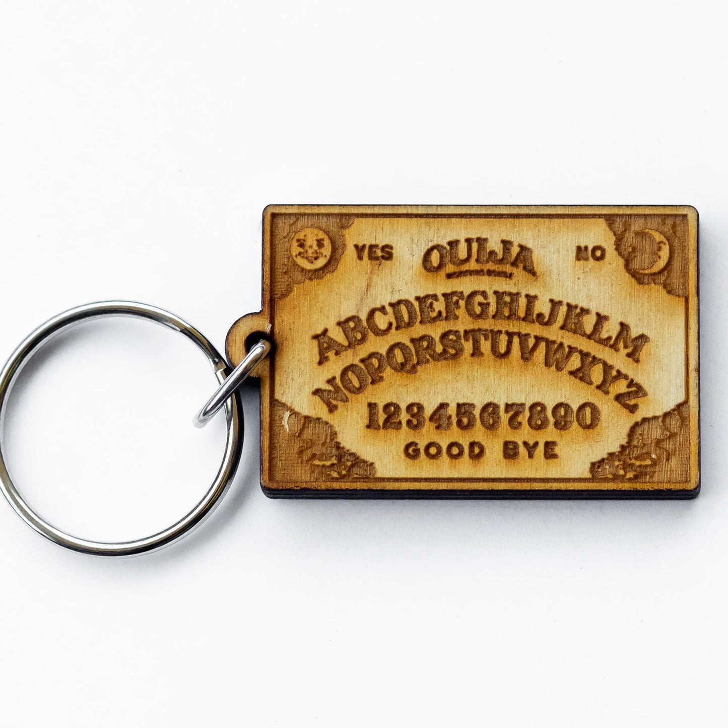Ouija Board Wood Keychain