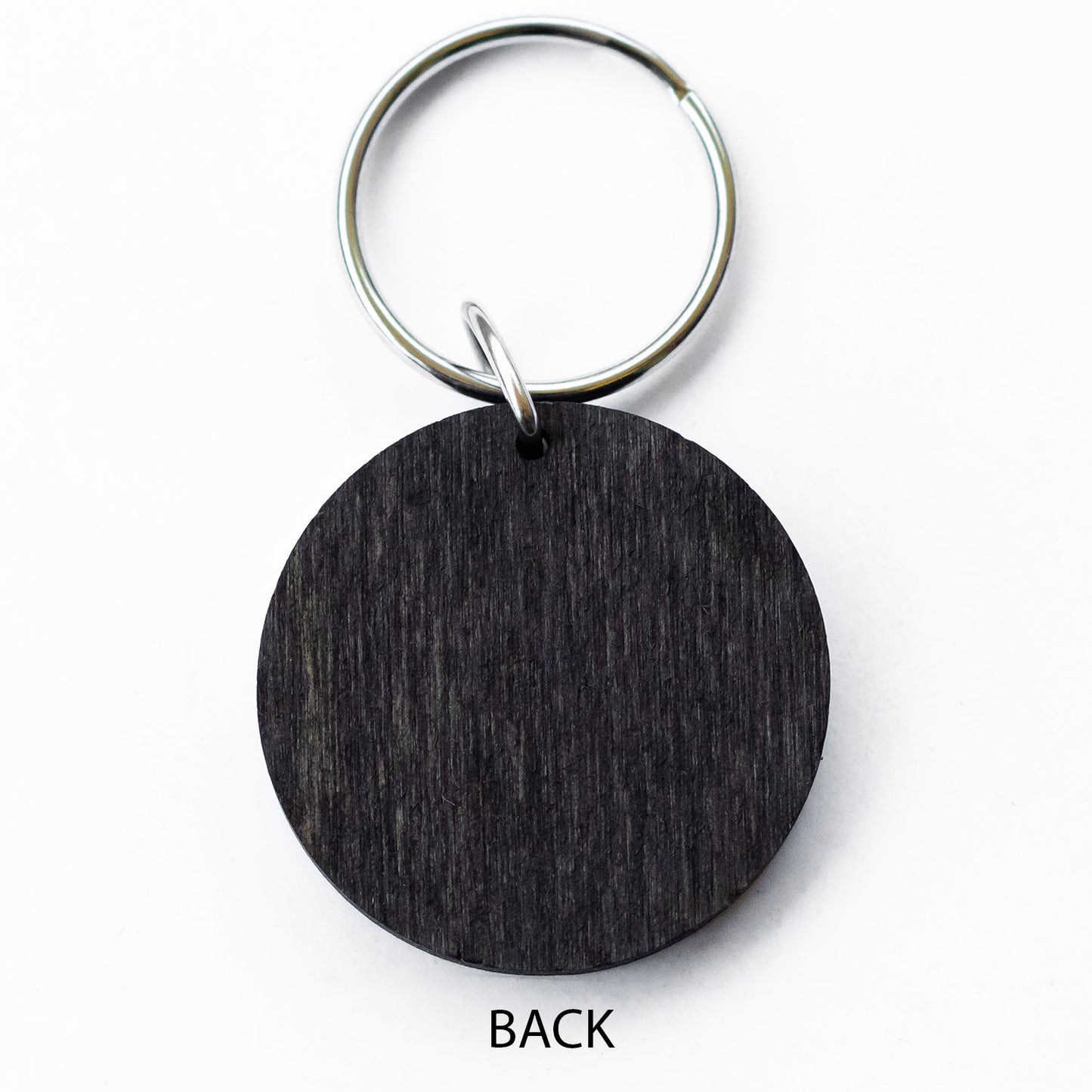 Pentagram Wood Keychain