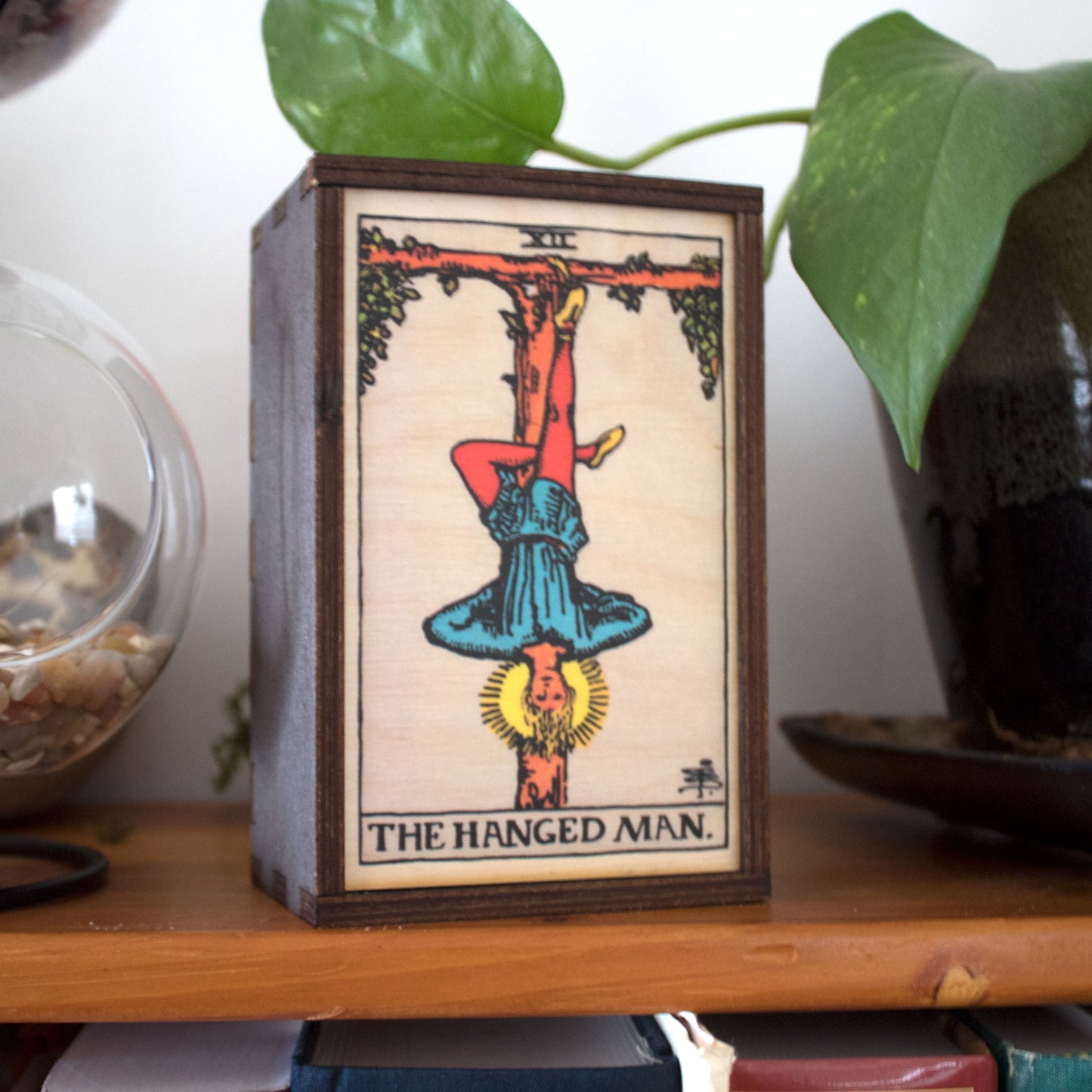 The Hanged Man Tarot Card Card Wooden Stash Box Tarot Card Box