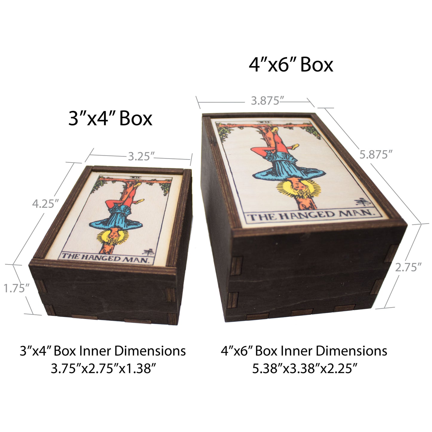 The Hanged Man Tarot Card Card Wooden Stash Box Tarot Card Box