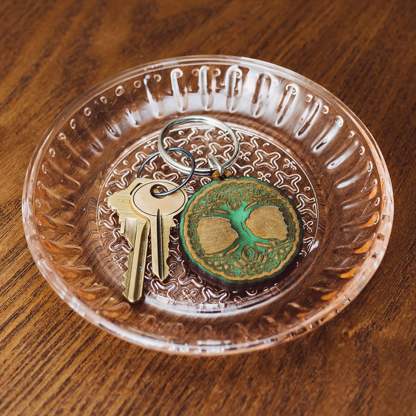 Tree of Life Wooden Keychain