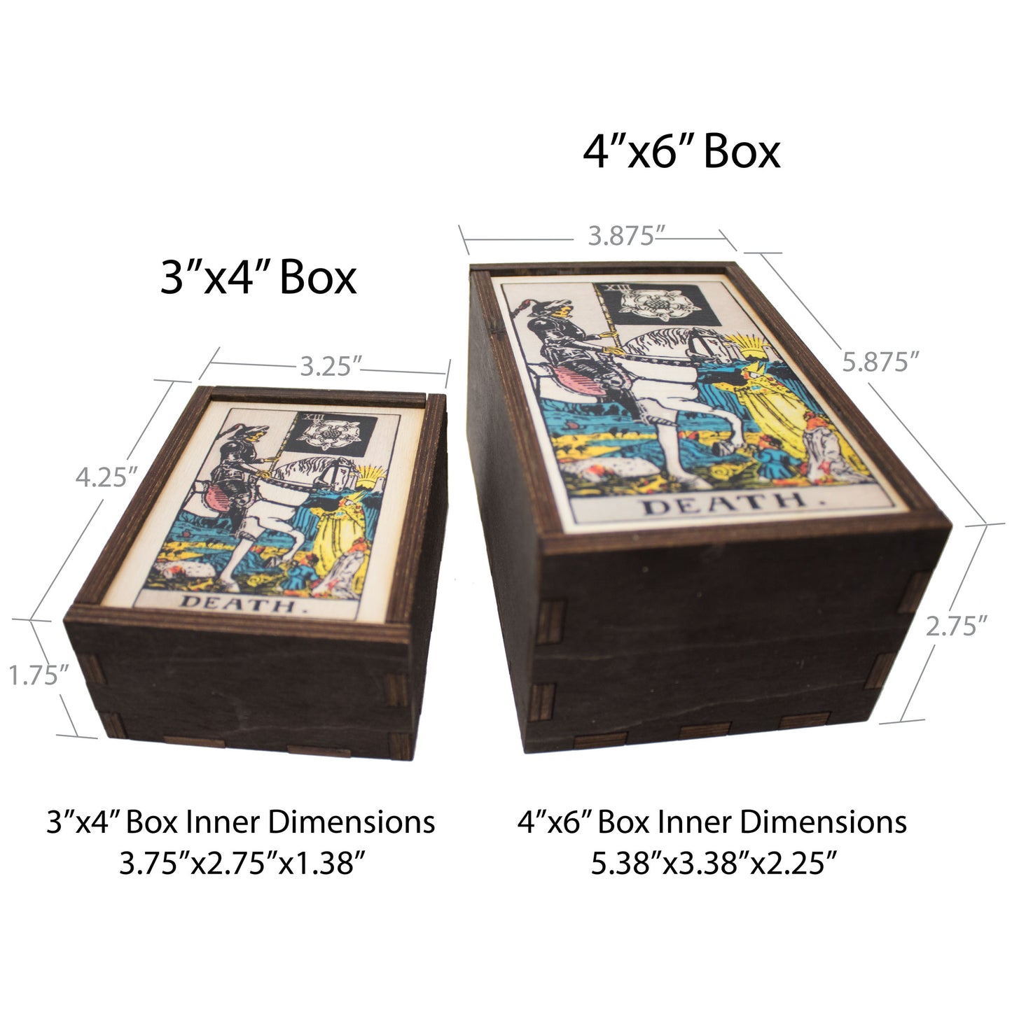 Death Tarot Card Card Wooden Stash Box Tarot Card Box