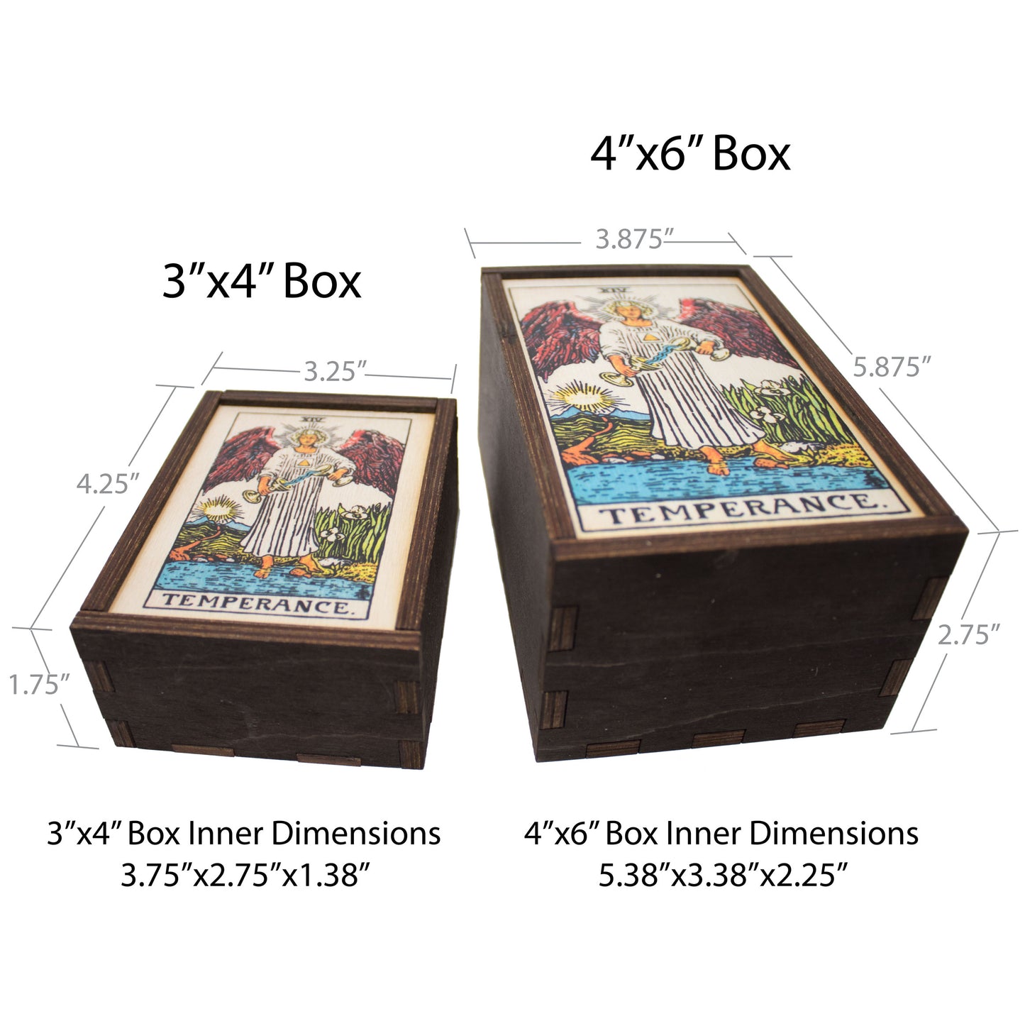 Temperance Tarot Card Card Wooden Stash Box Tarot Card Box