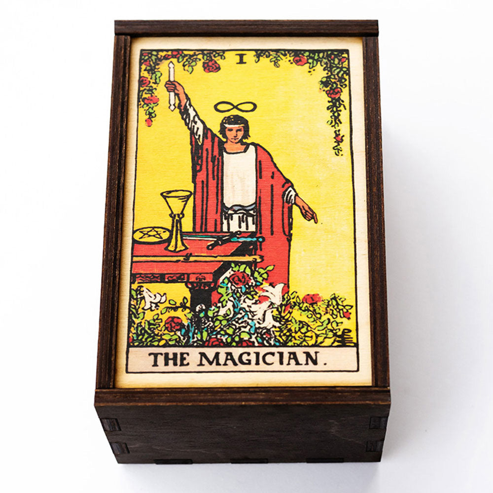 The Magician Tarot Card Card Wooden Stash Box Tarot Card Box