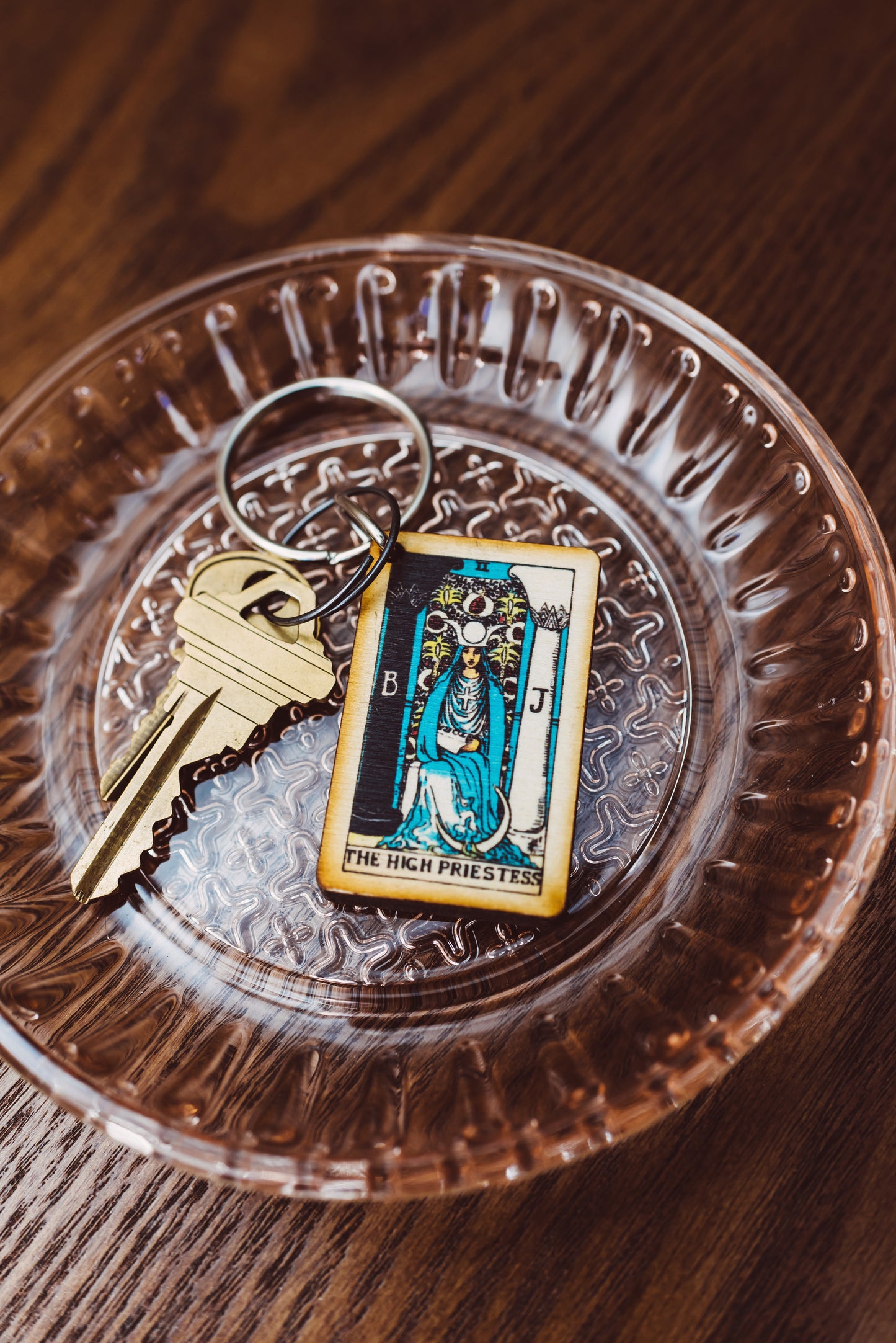 The High Priestess Tarot Card Keychain