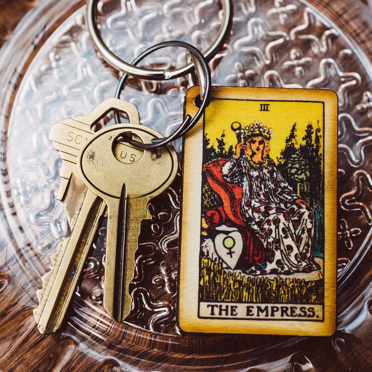 The Empress Tarot Card Keychain