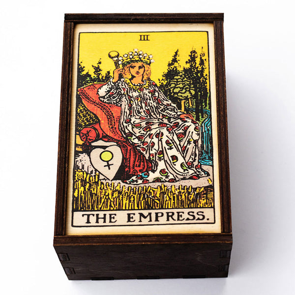 The Empress Card Tarot Card Card Wooden Stash Box Tarot Card Box