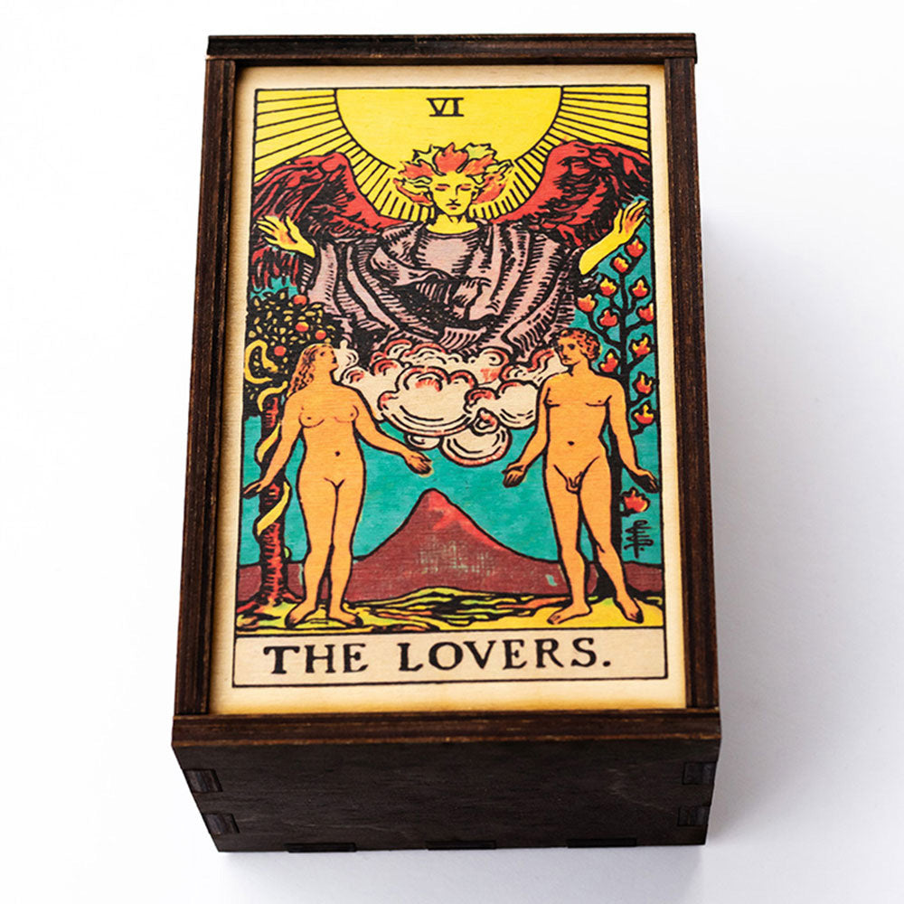 The Lovers Tarot Card Card Wooden Stash Box Tarot Card Box