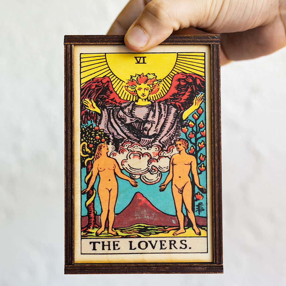 The Lovers Tarot Card Card Wooden Stash Box Tarot Card Box