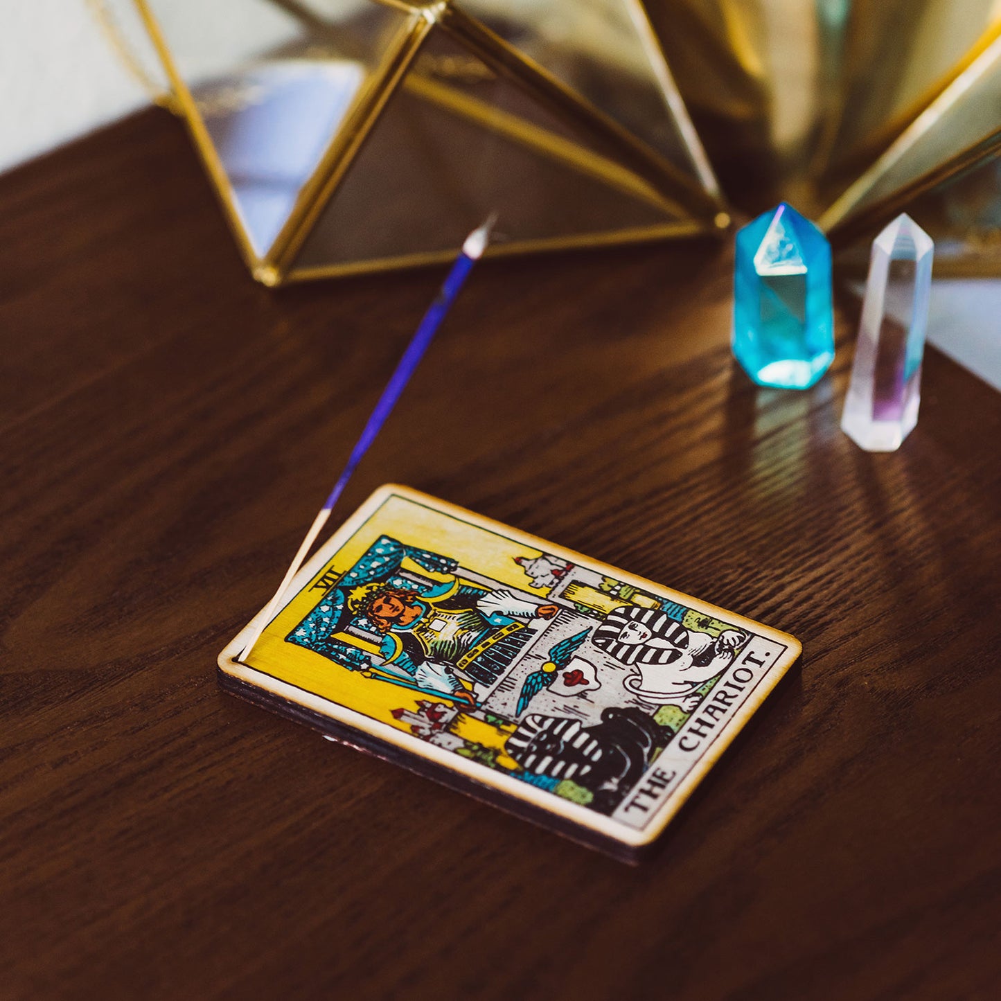 The Chariot Tarot Incense Holder Tray