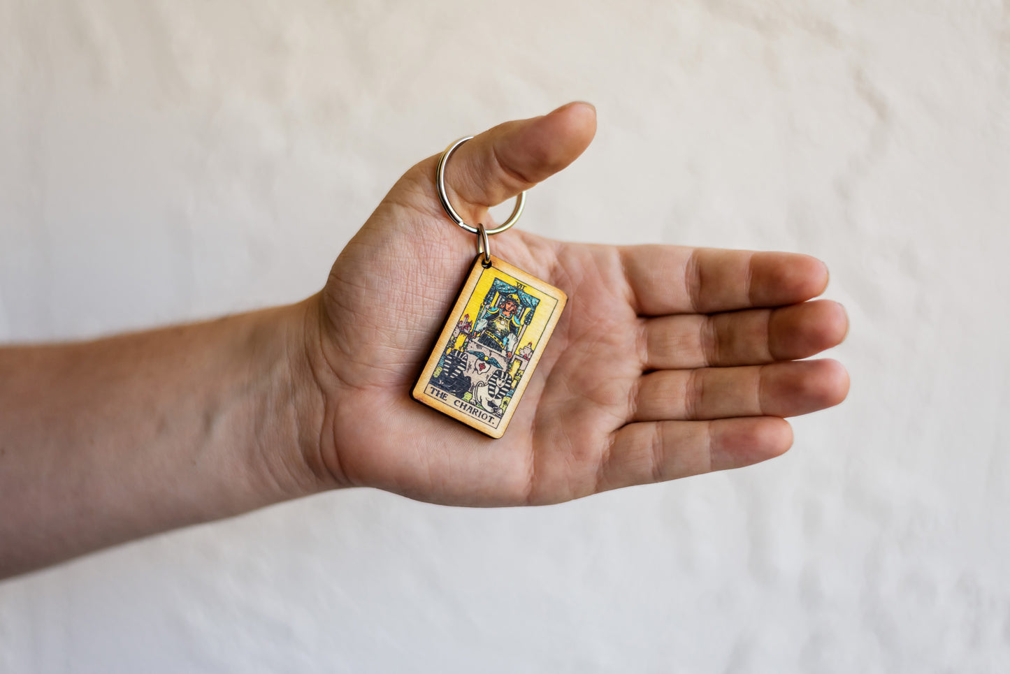 The Chariot Tarot Card Keychain