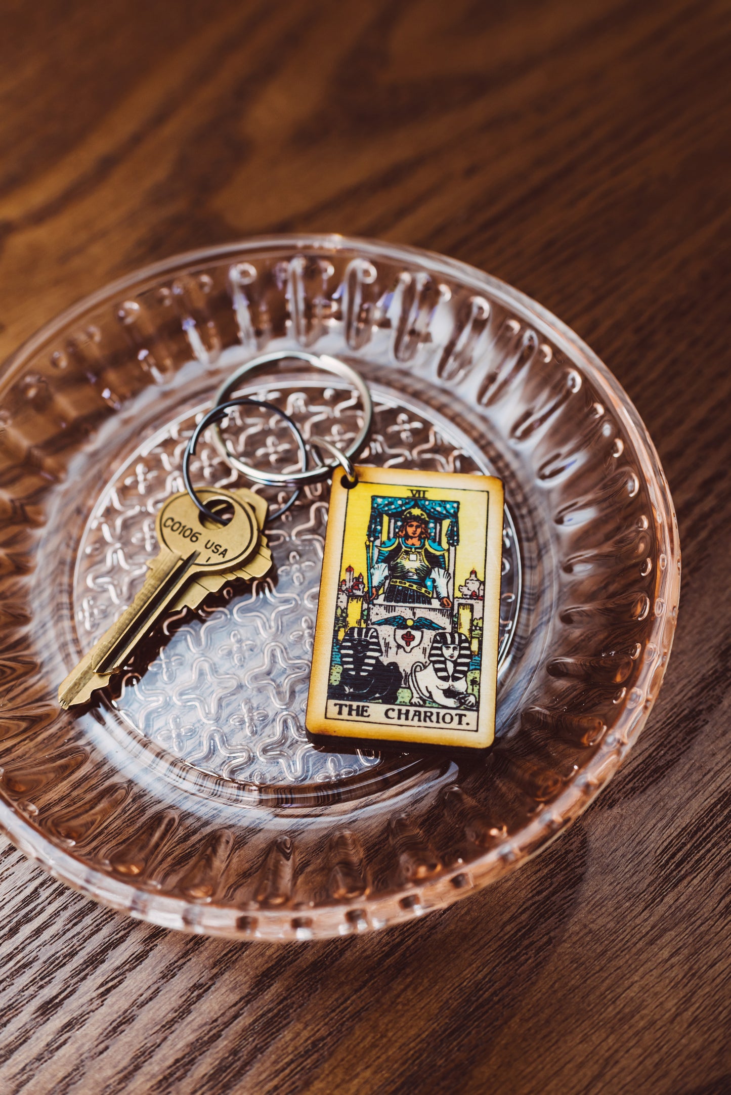 The Chariot Tarot Card Keychain