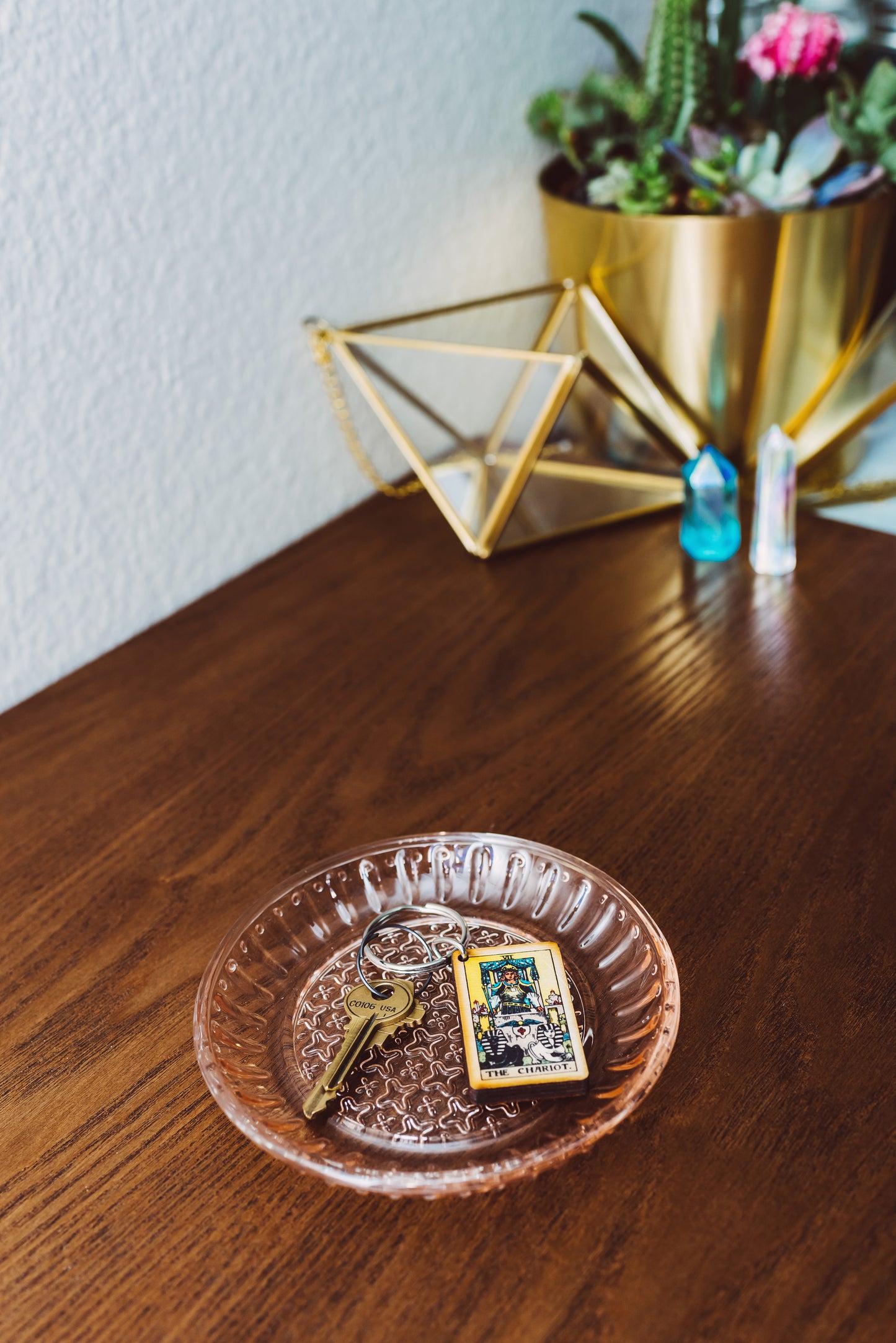 The Chariot Tarot Card Keychain