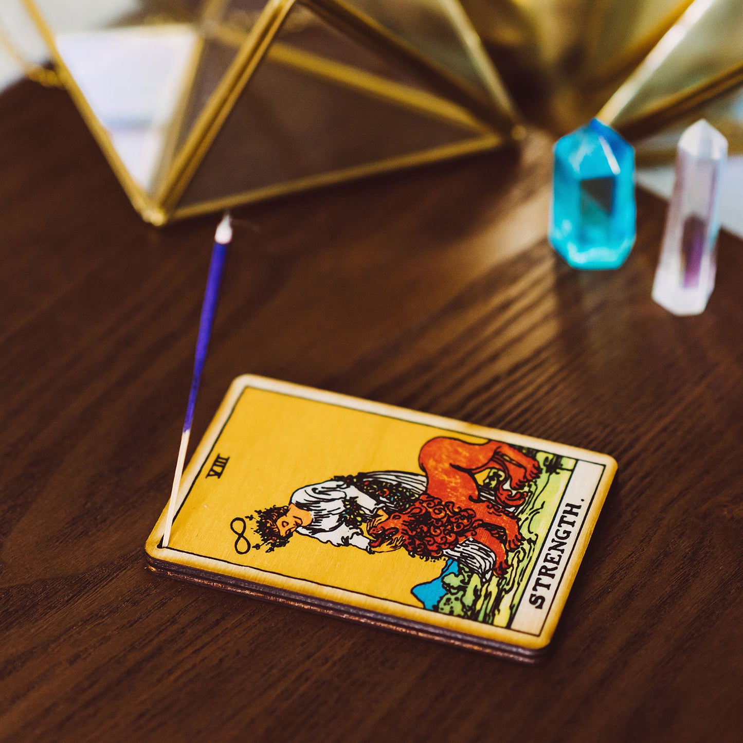 The Strength Tarot Incense Holder Tray