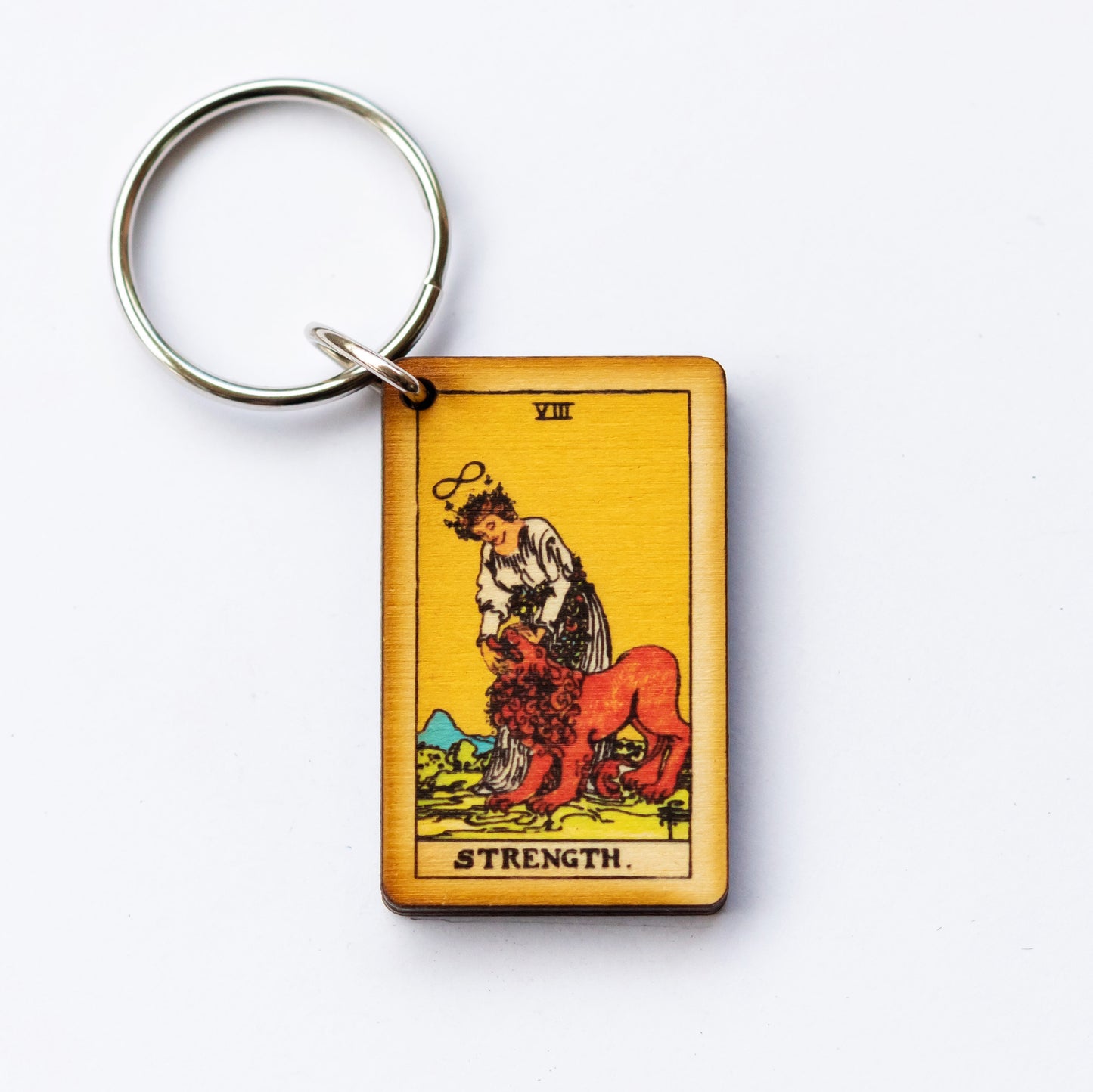 Strength Tarot Card Keychain