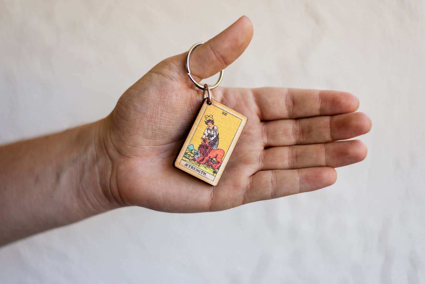 Strength Tarot Card Keychain