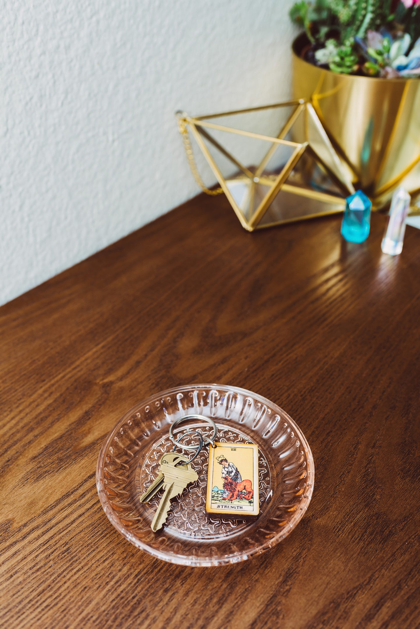 Strength Tarot Card Keychain