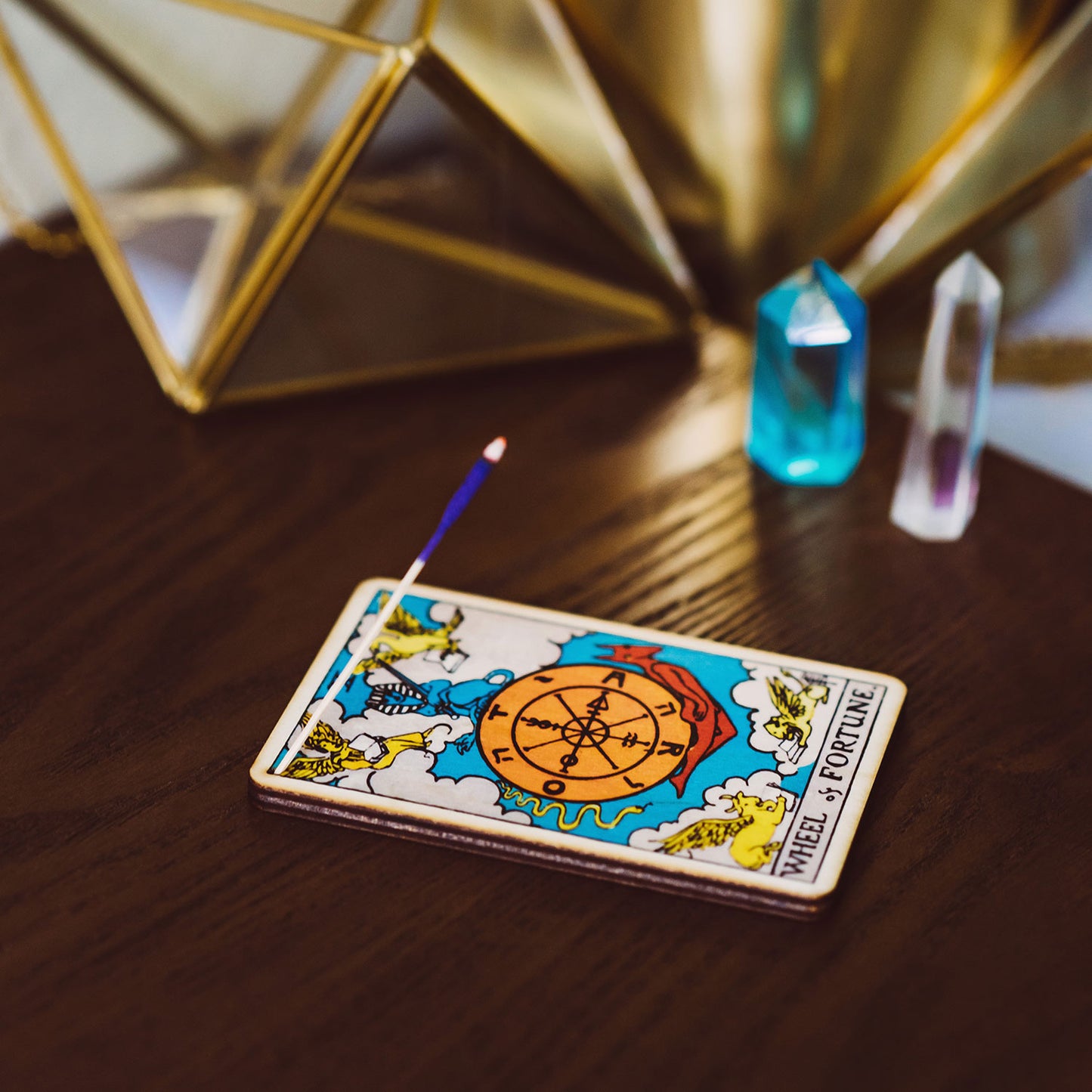 The Wheel of Fortune Tarot Incense Holder Tray