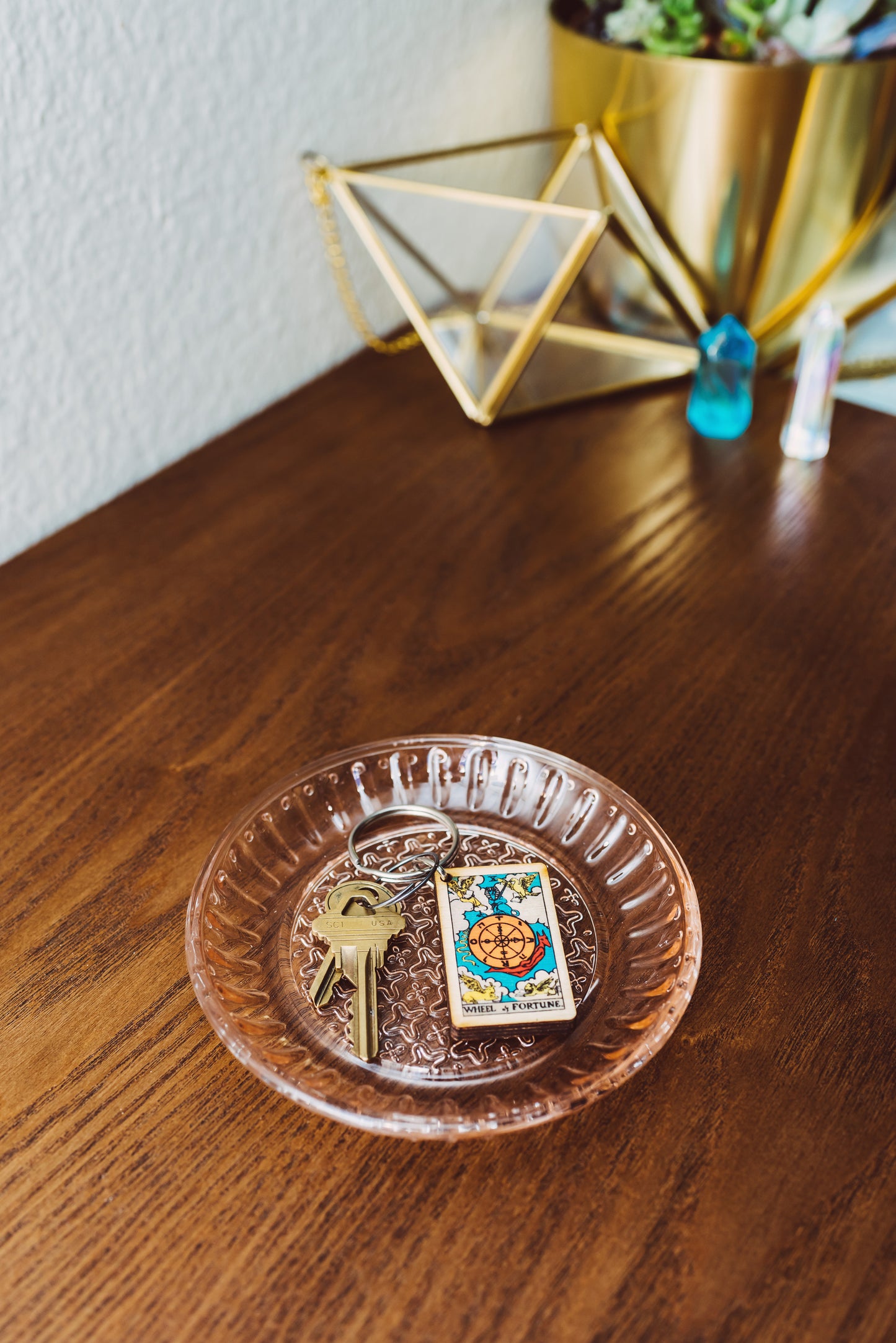 The Wheel of Fortune Tarot Card Keychain