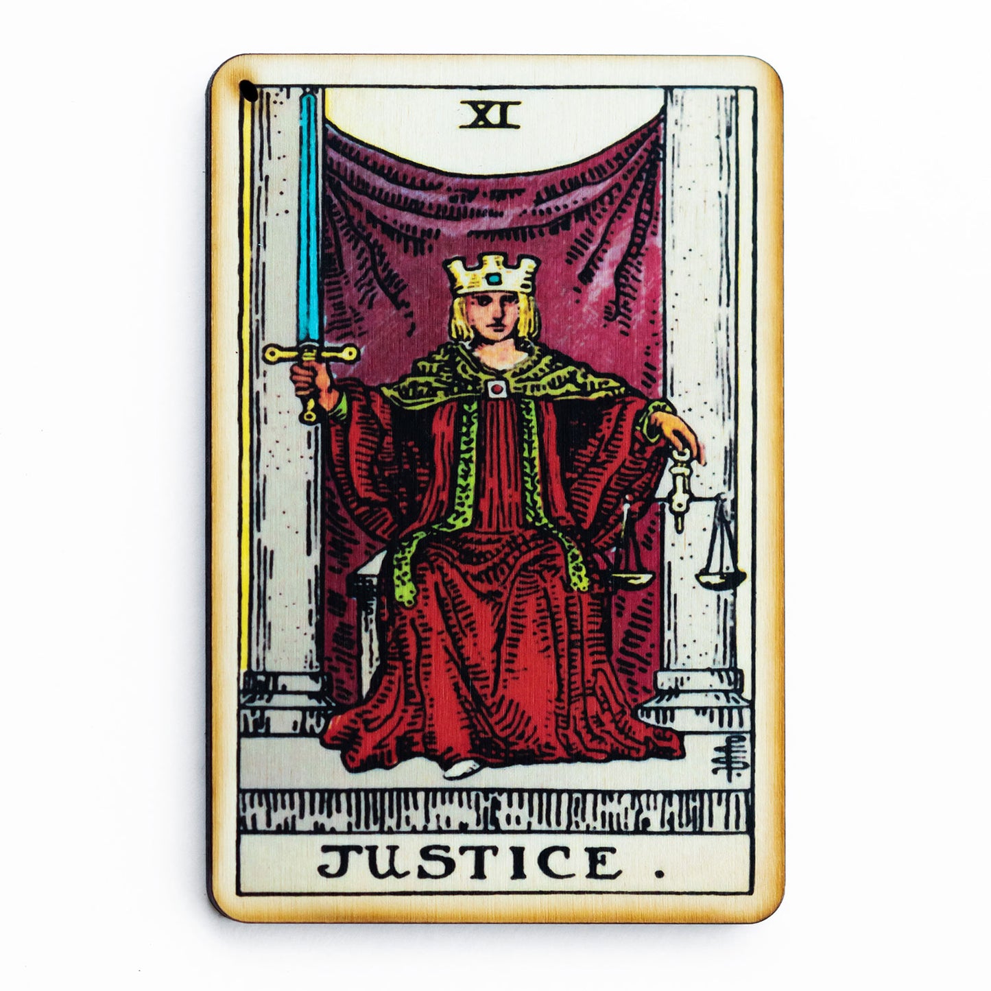 The Justice Tarot Incense Holder Tray
