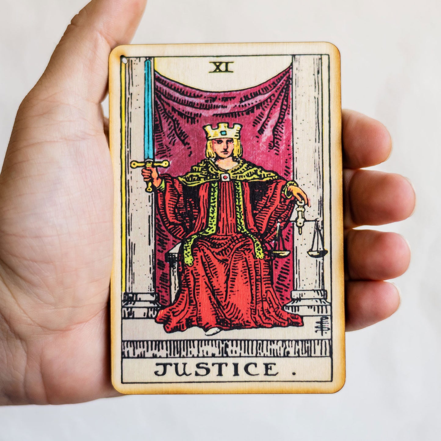 The Justice Tarot Incense Holder Tray