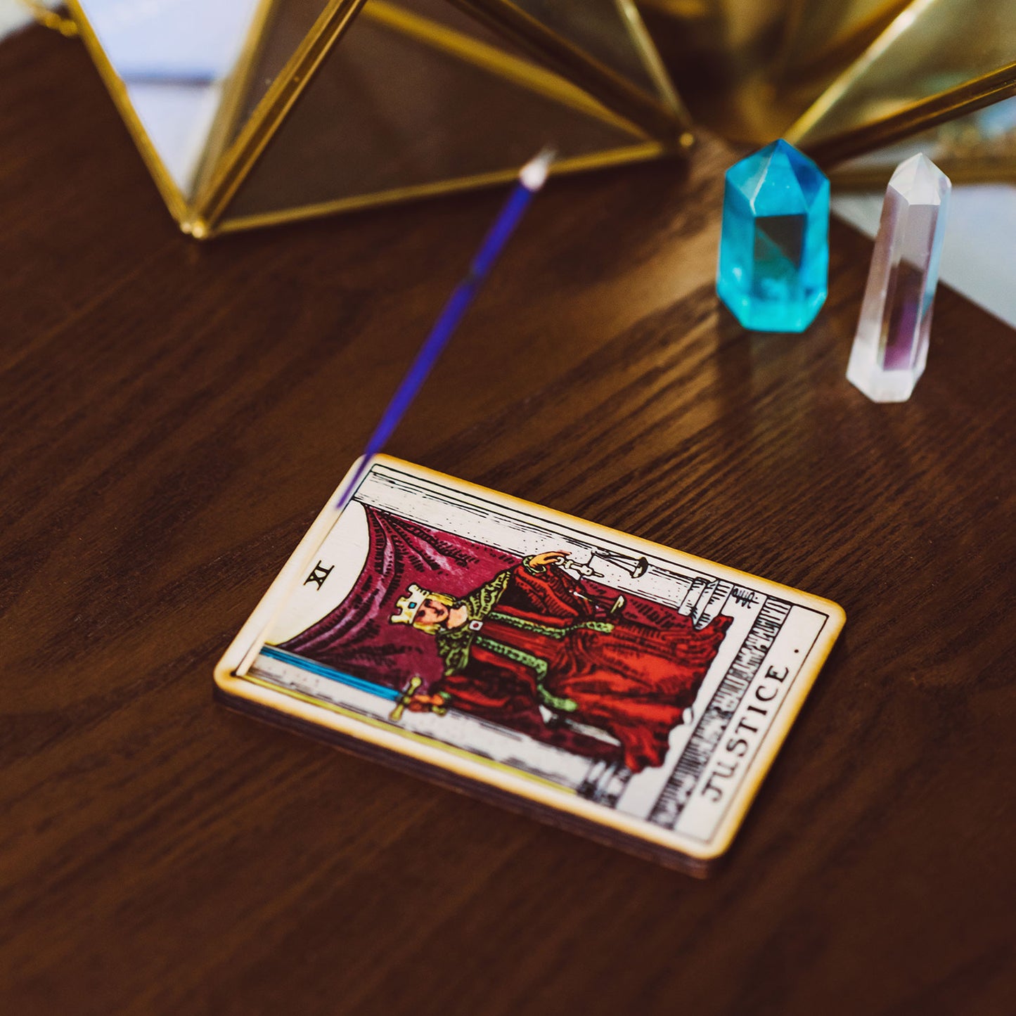 The Justice Tarot Incense Holder Tray