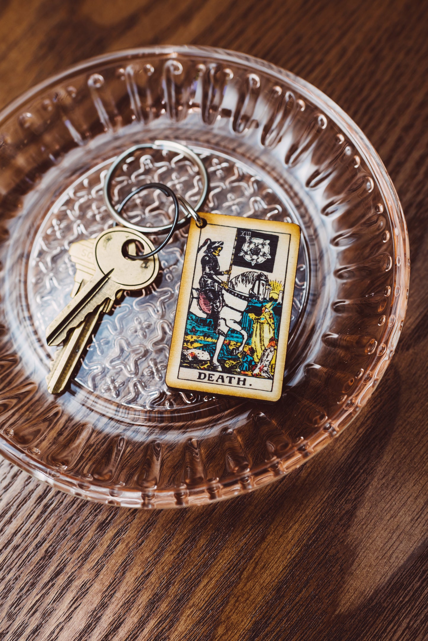 The Death Tarot Card Keychain