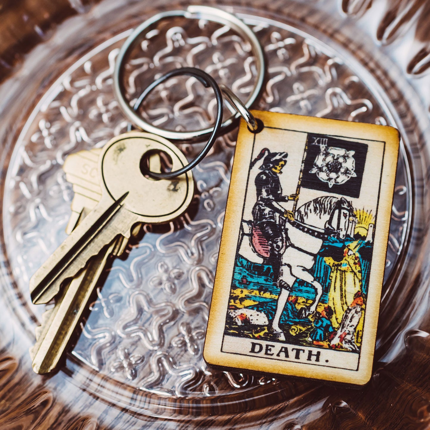 The Death Tarot Card Keychain