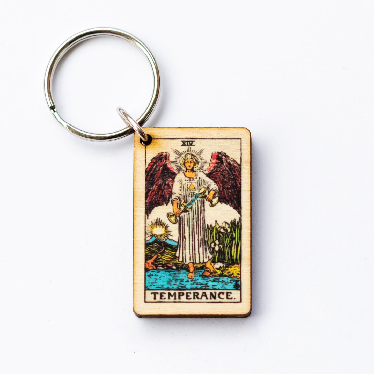 Temperance Tarot Card Keychain