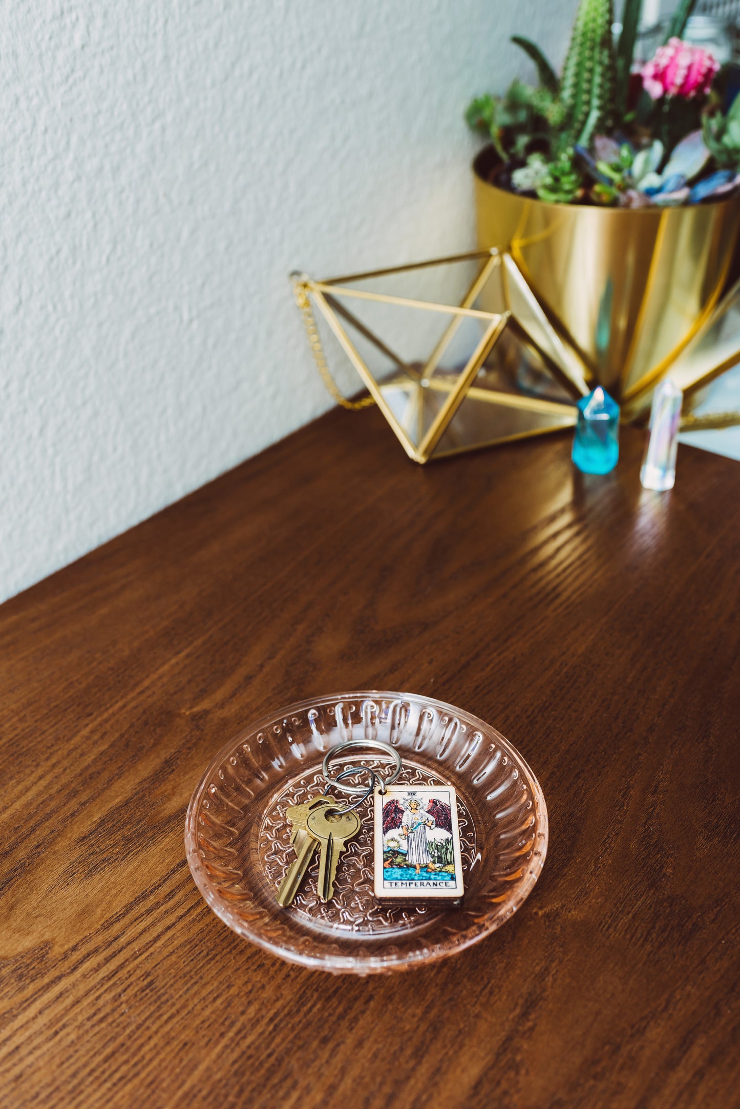 Temperance Tarot Card Keychain