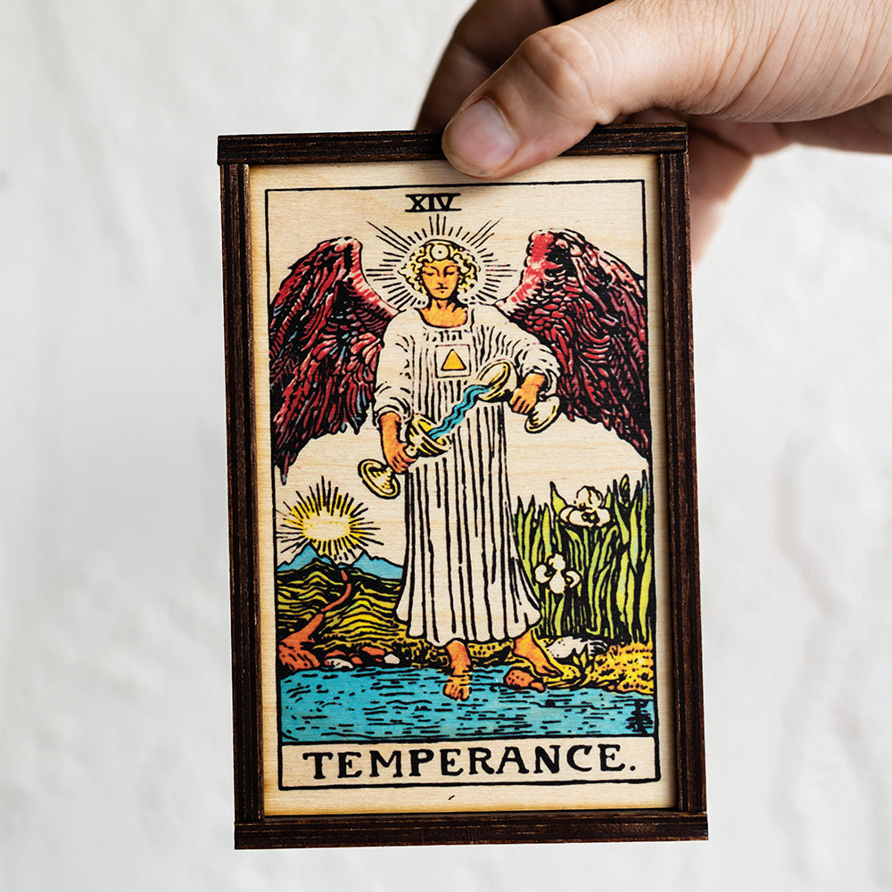Temperance Tarot Card Card Wooden Stash Box Tarot Card Box