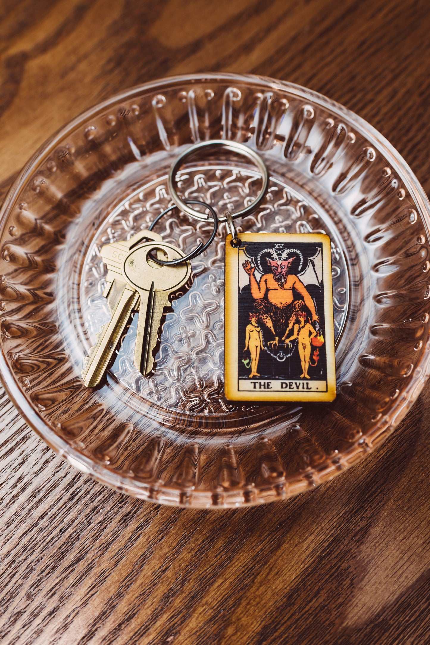 The Devil Tarot Card Keychain