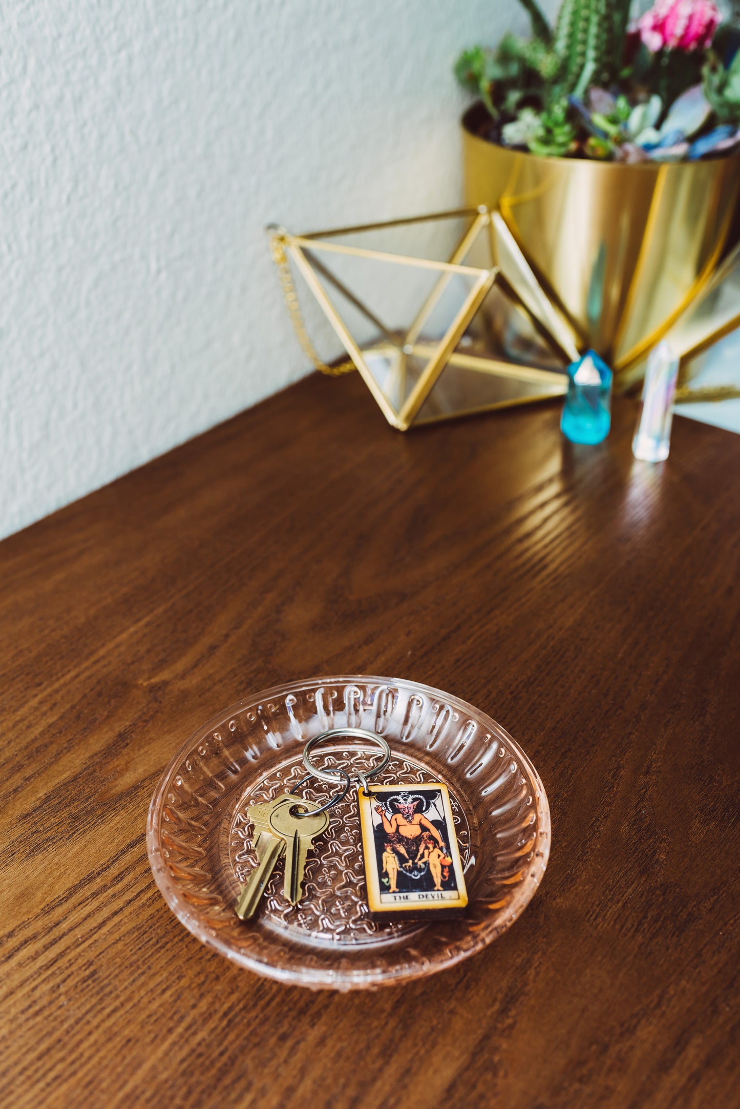 The Devil Tarot Card Keychain