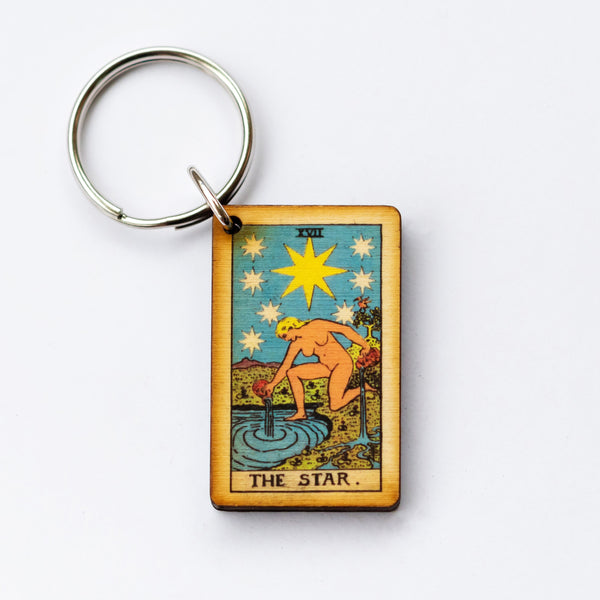 The Star Tarot Card Keychain