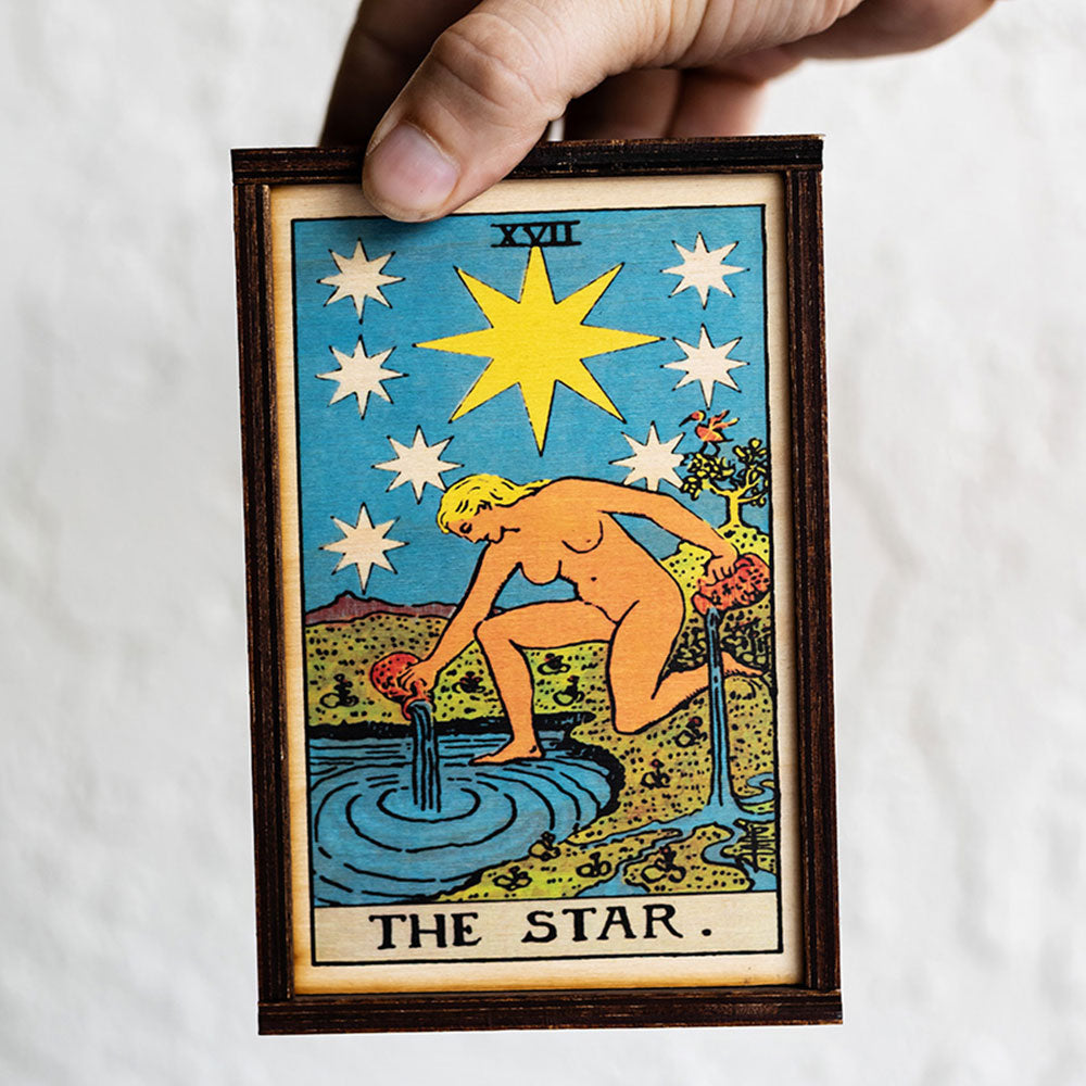 The Star Tarot Card Card Wooden Stash Box Tarot Card Box