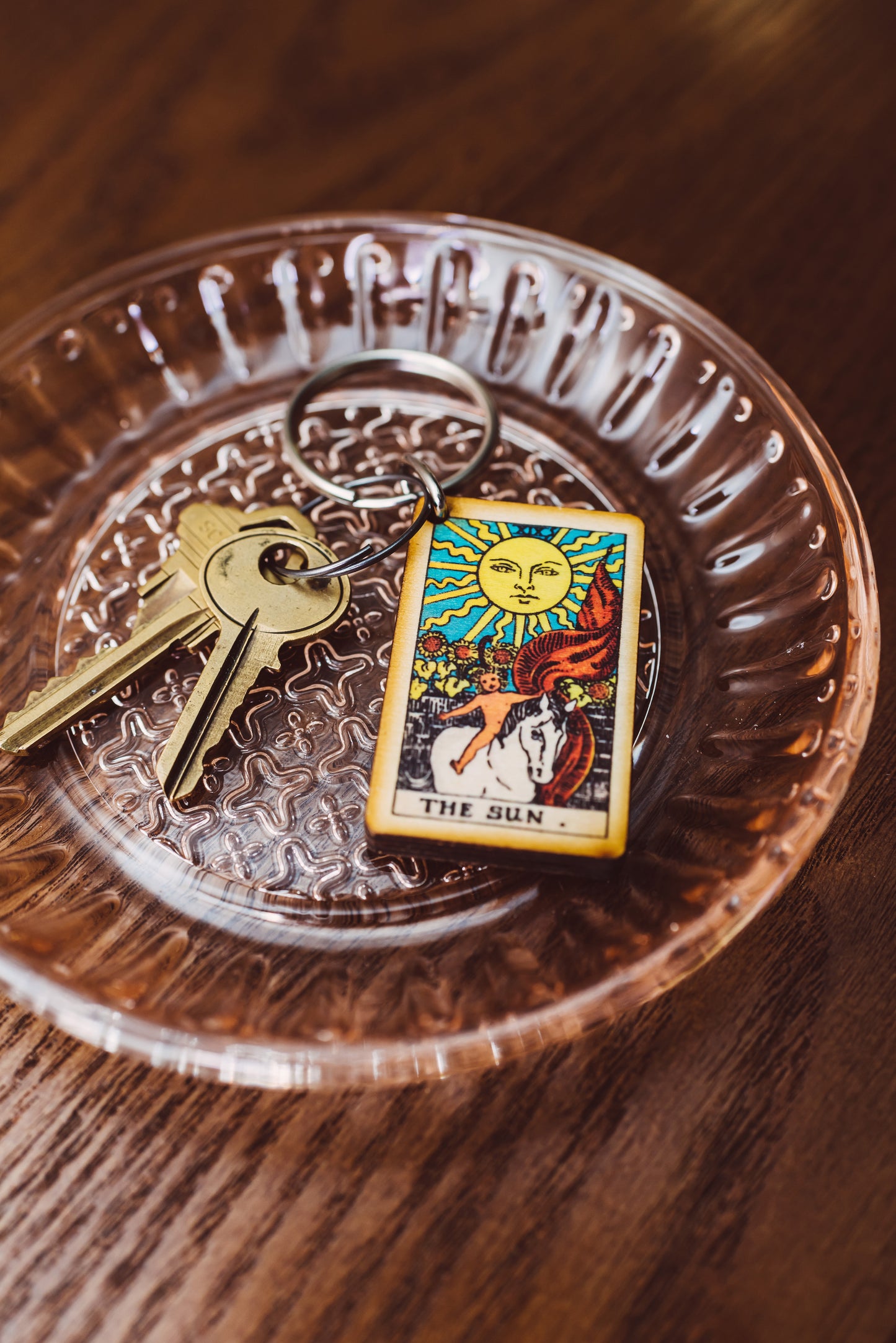 The Sun Card Tarot Card Keychain