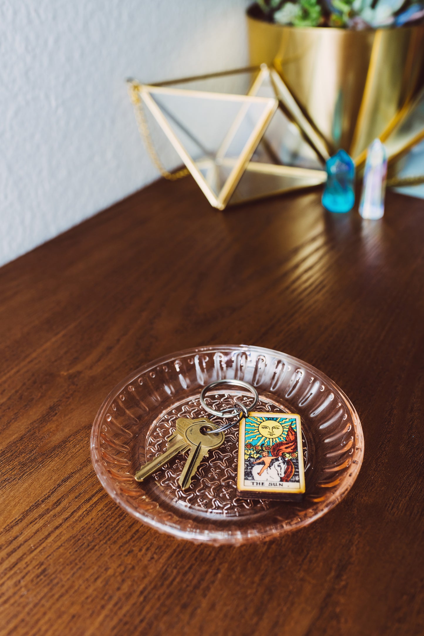 The Sun Card Tarot Card Keychain