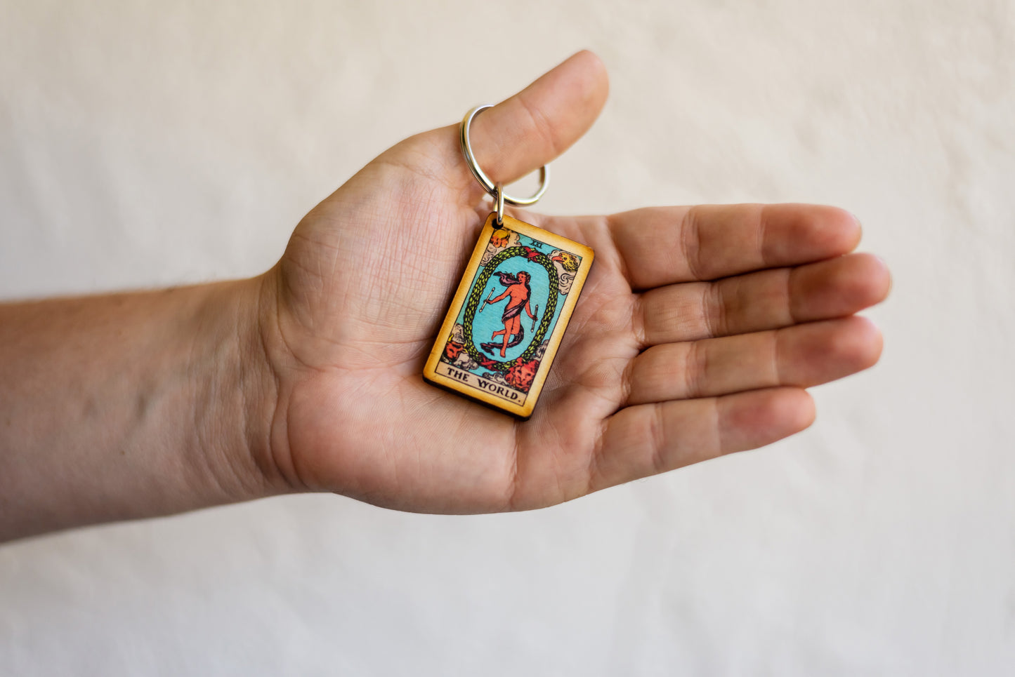 The World Tarot Card Keychain