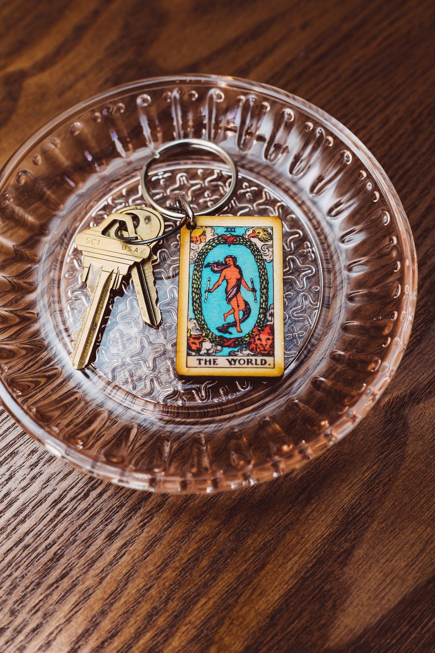 The World Tarot Card Keychain