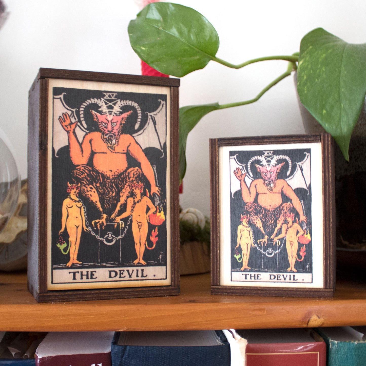 The Devil Tarot Card Card Wooden Stash Box Tarot Card Box