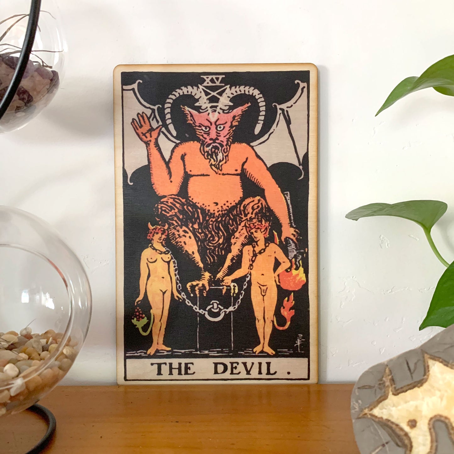 The Devil Tarot Wall Art Wooden Wall Decor