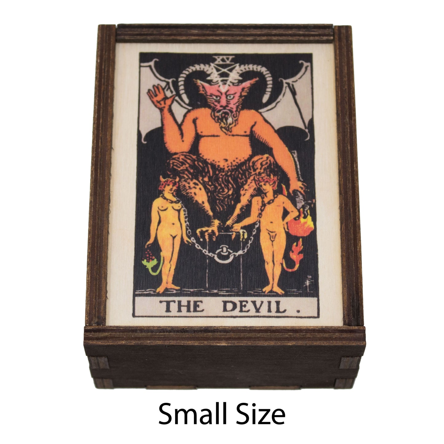 The Devil Tarot Card Card Wooden Stash Box Tarot Card Box