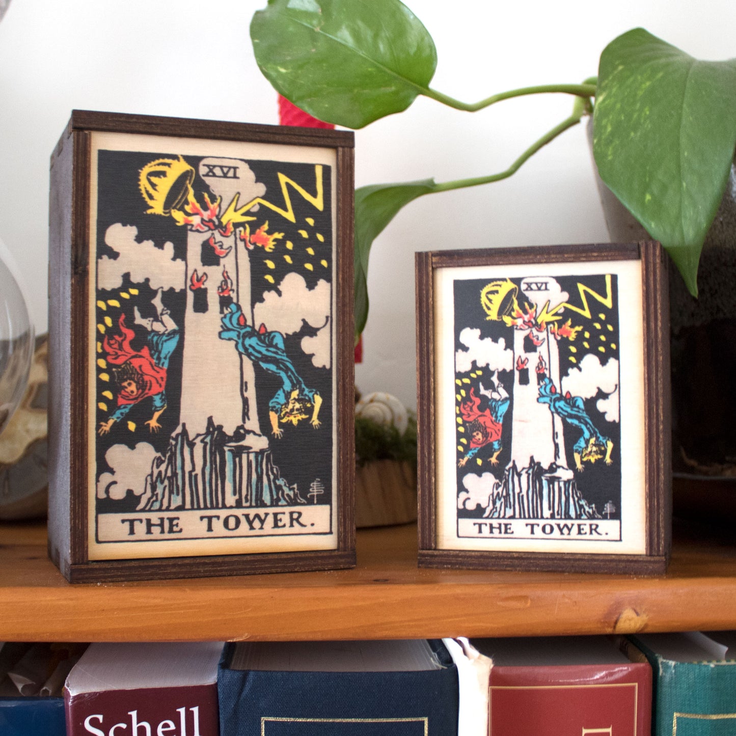 The Tower Tarot Card Card Wooden Stash Box Tarot Card Box