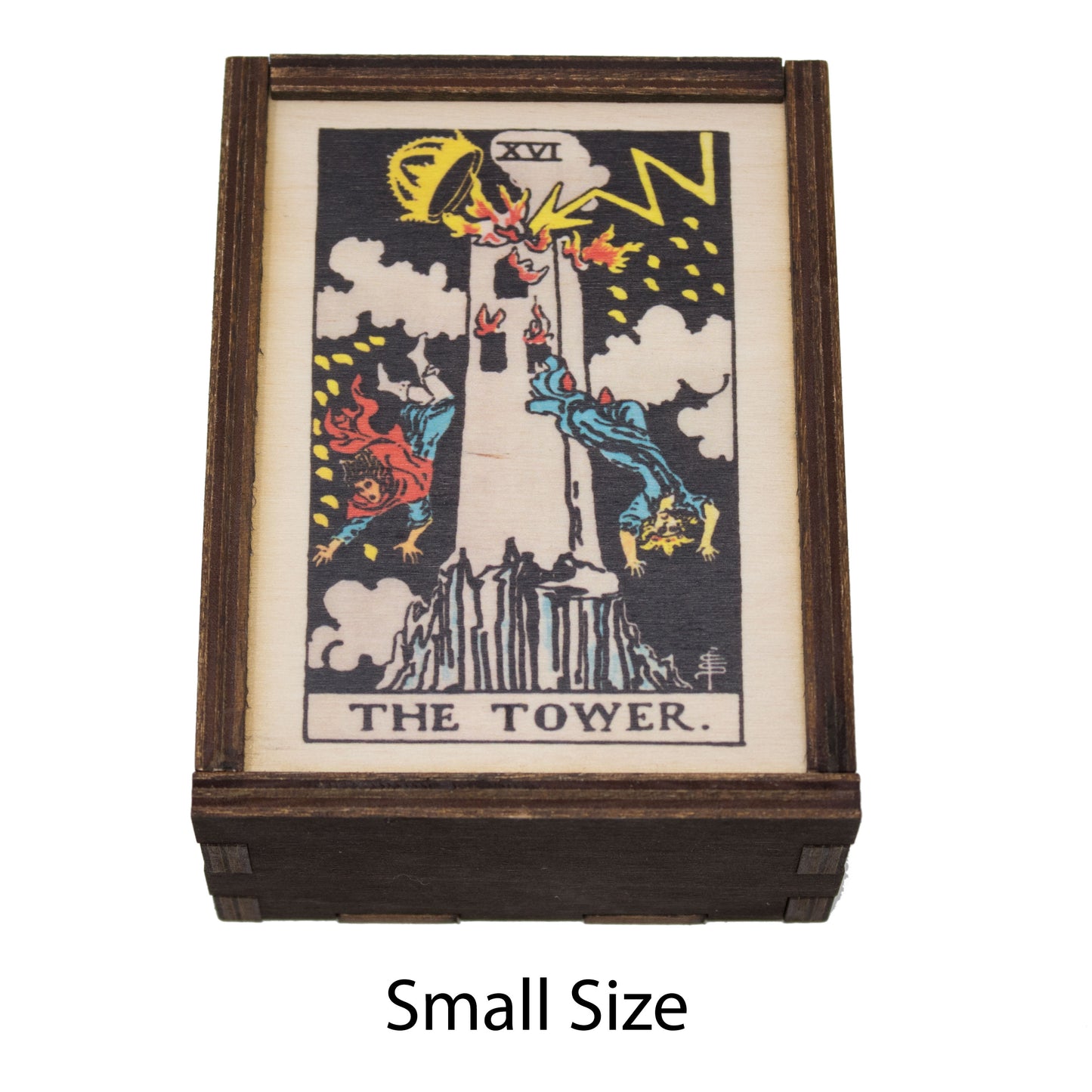 The Tower Tarot Card Card Wooden Stash Box Tarot Card Box