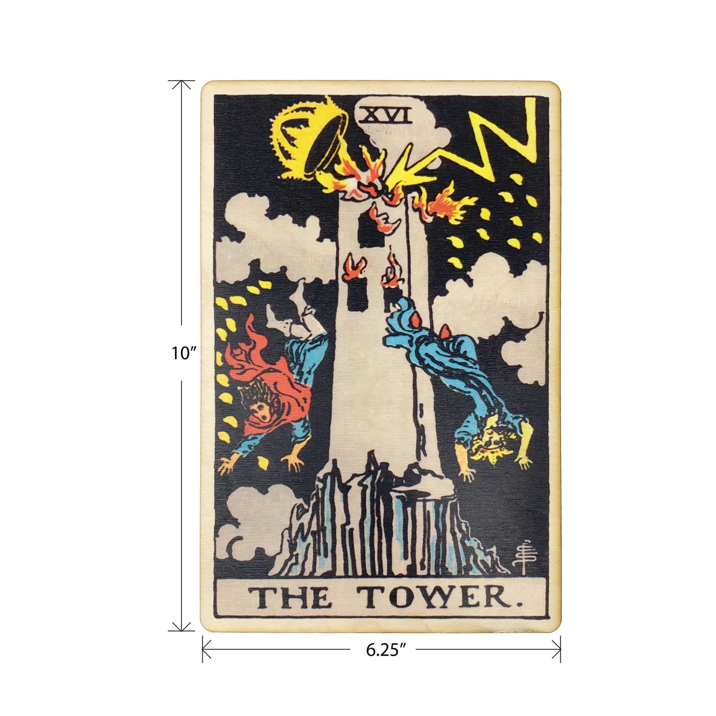 The Tower Tarot Wall Art Wooden Wall Decor