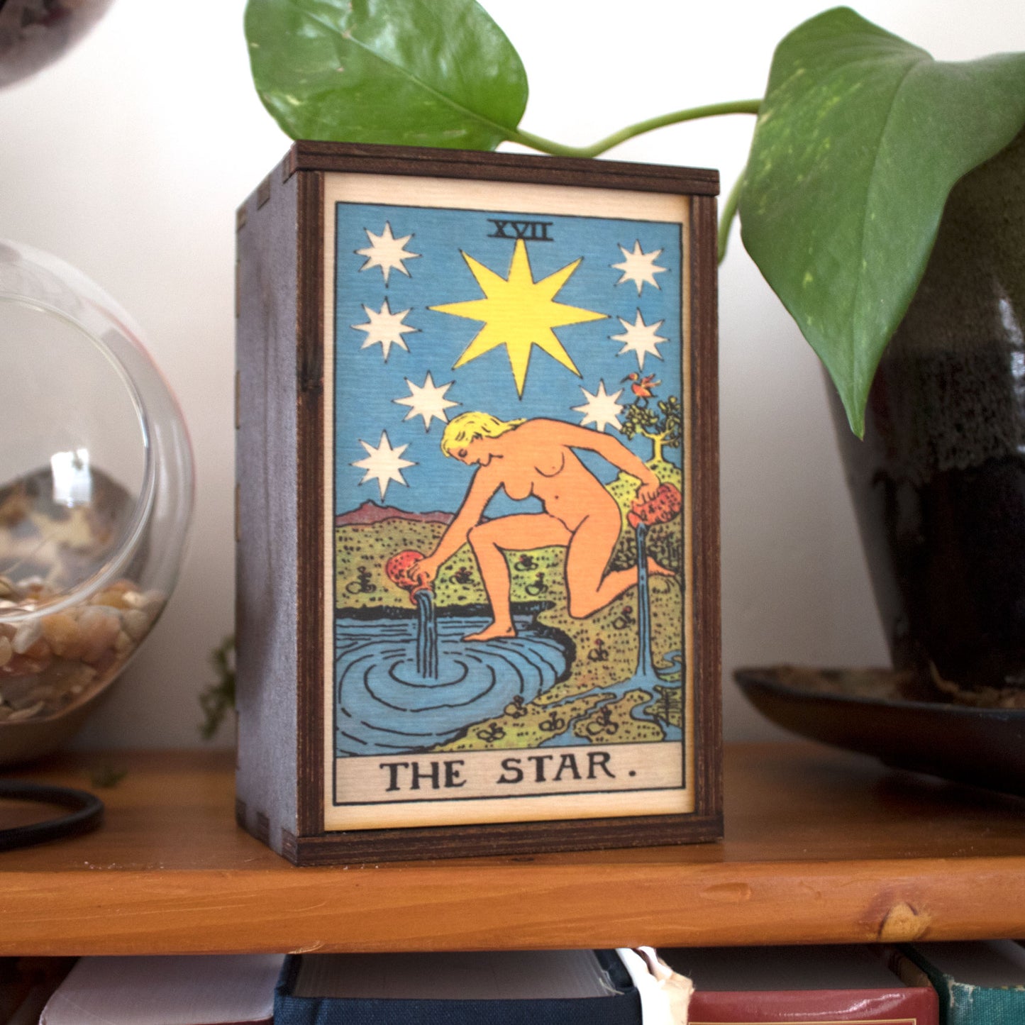 The Star Tarot Card Card Wooden Stash Box Tarot Card Box