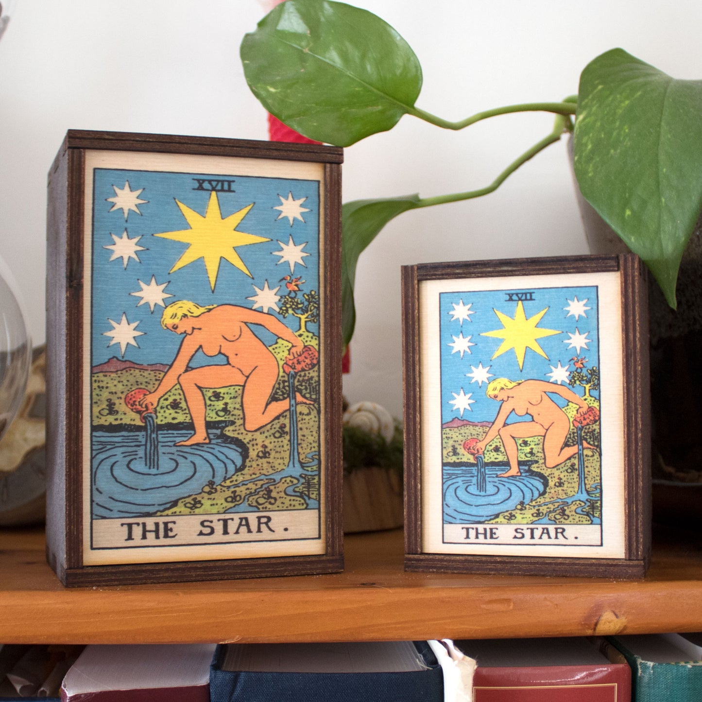 The Star Tarot Card Card Wooden Stash Box Tarot Card Box