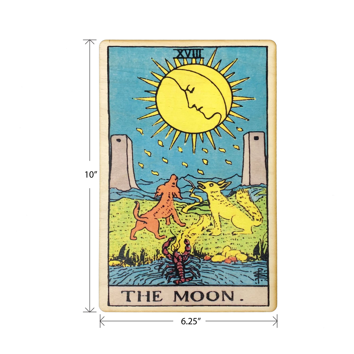 The Moon Tarot Wall Art Wooden Wall Decor