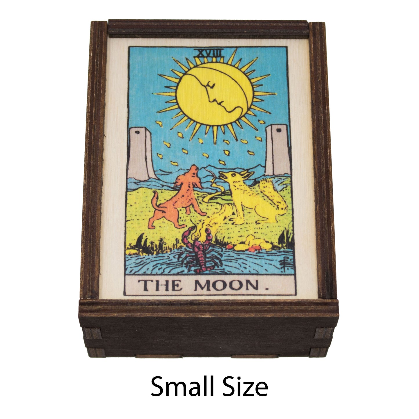 The Moon Tarot Card Card Wooden Stash Box Tarot Card Box
